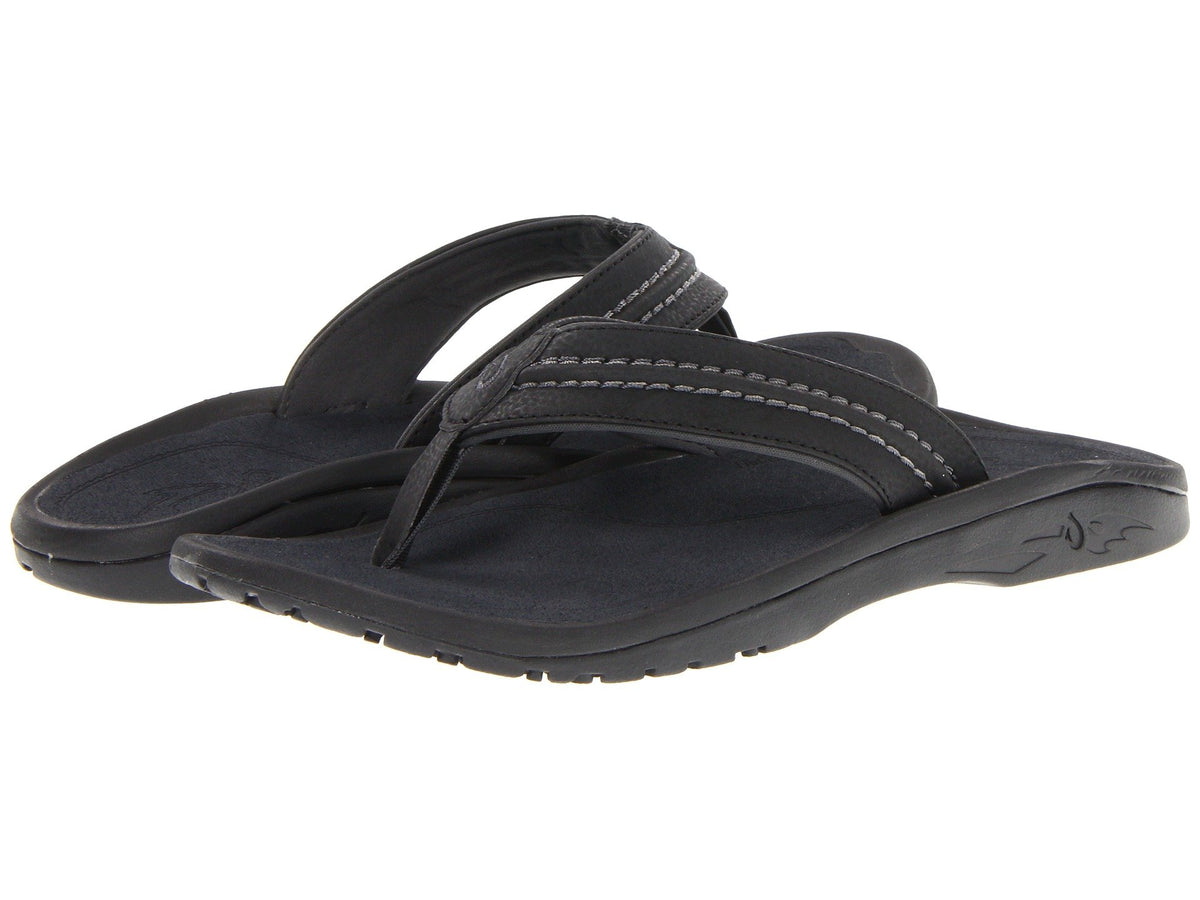 Olukai Hokua Mens Sandal 4042-Black-Dark Shadow 13