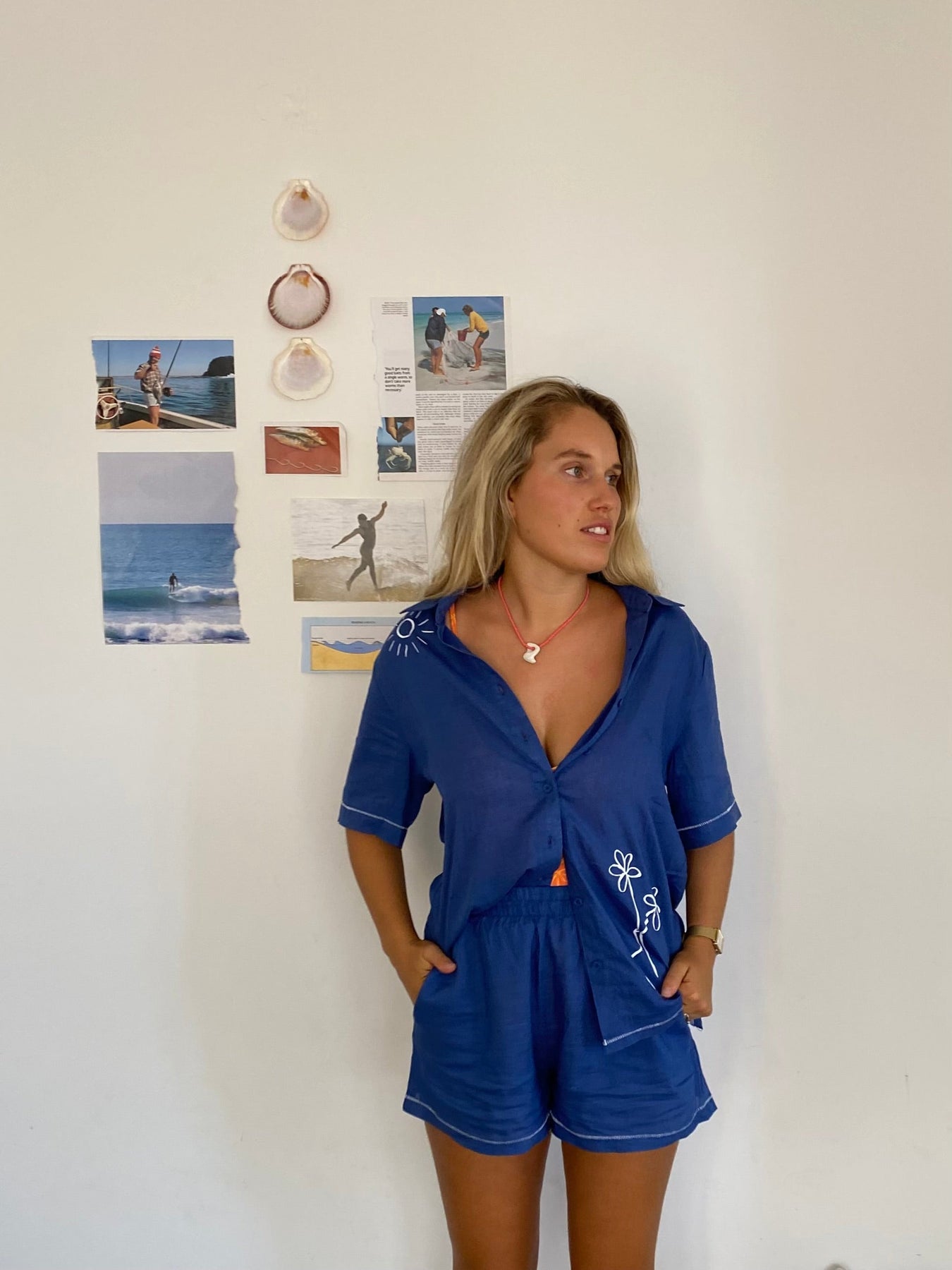 Rhythm Bobby Short Sleeve Shirt BLU XL