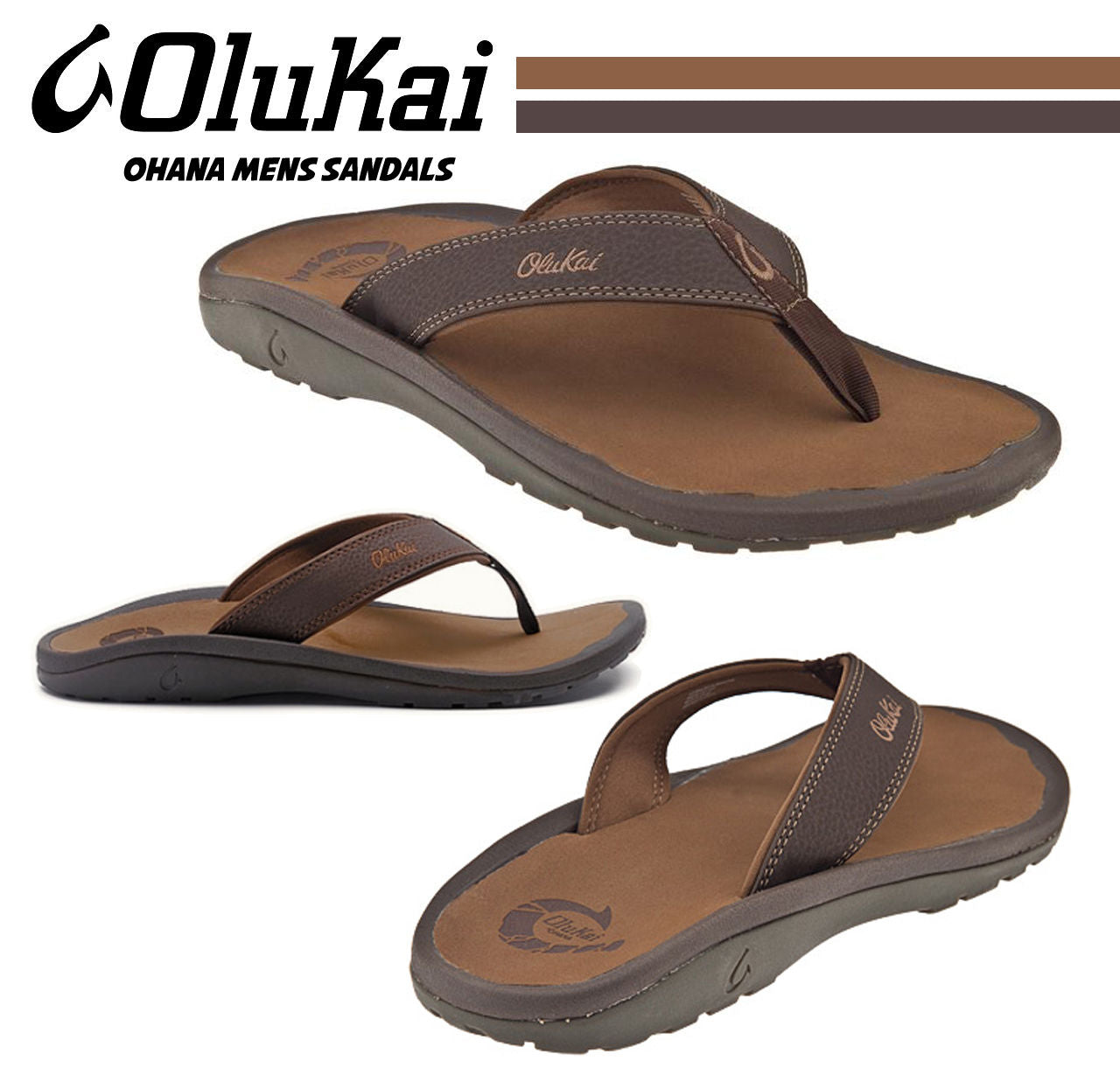 Olukai Ohana Mens Sandal 4827-Dark Java-Ray 12