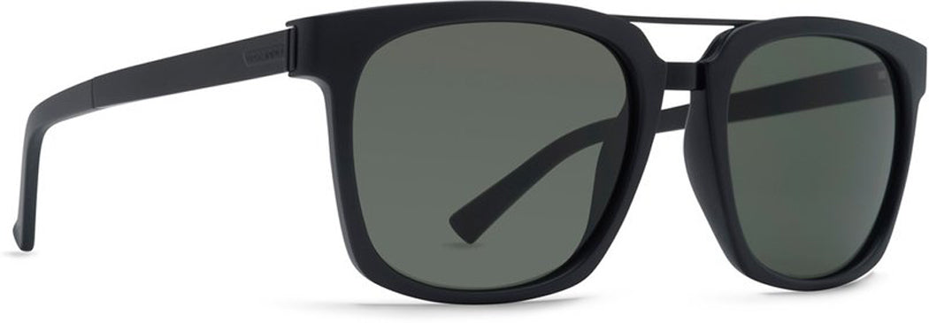 Von Zipper Plimpton Polarized Sunglasses Black Vintage Grey Square