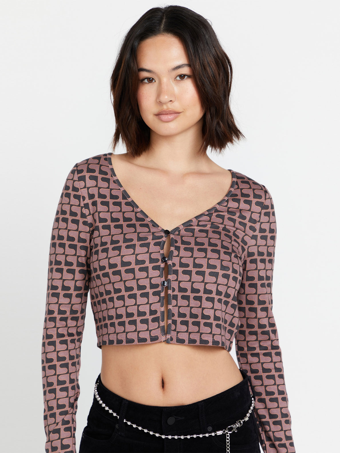 Volcom Disco Rodeo LS Top VBK S