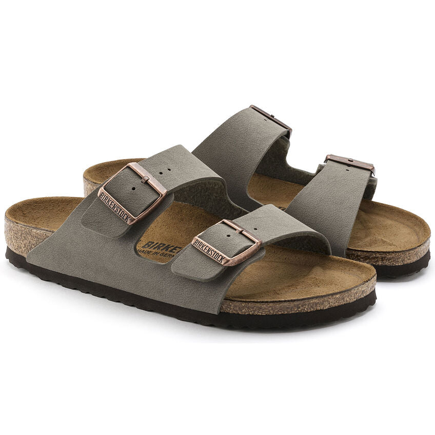 Birkenstock Arizona Mens Sandal Birkibuc-Stone 10