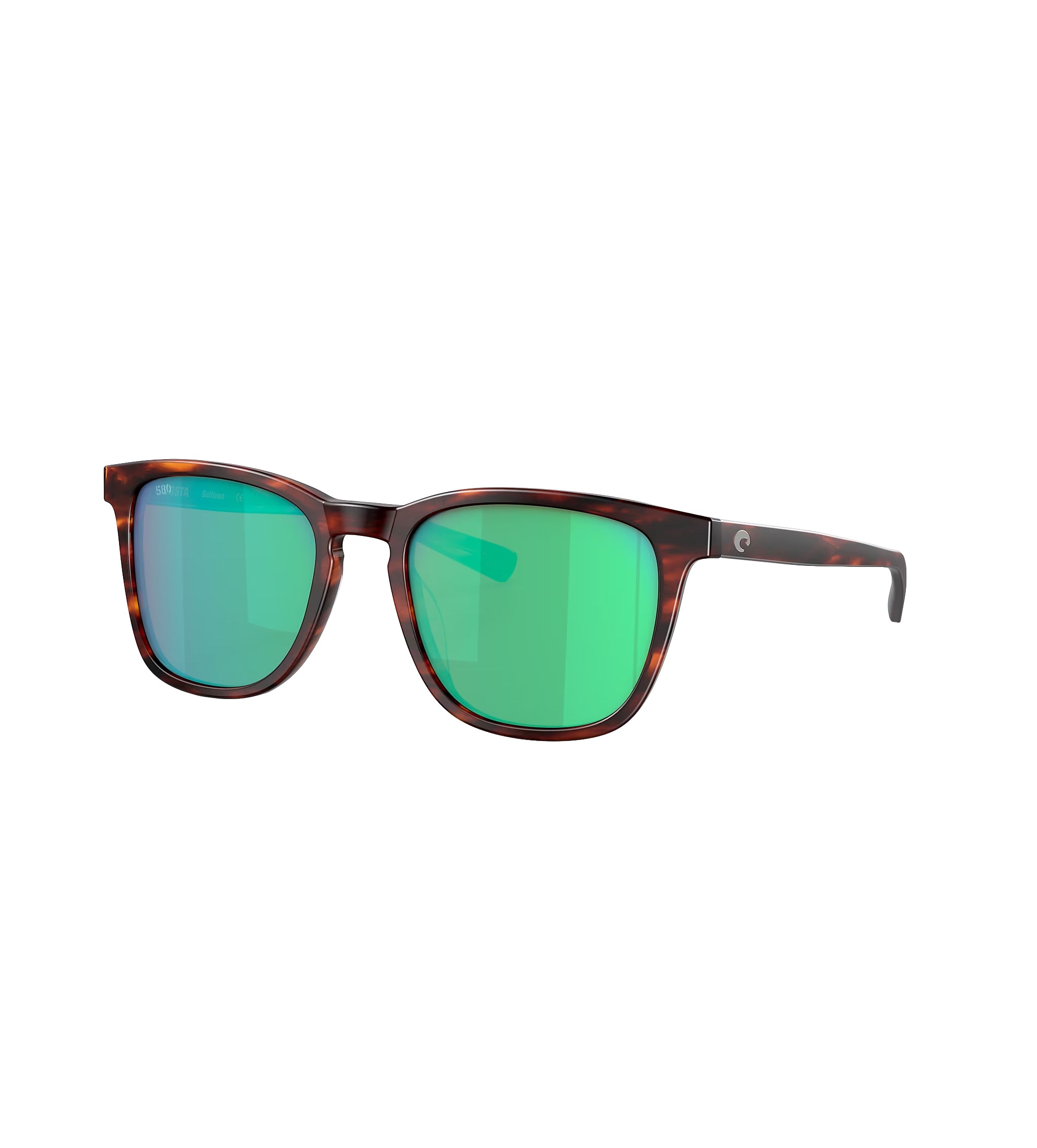 Costa Del Mar Sullivan Polarized Sunglasses MatteTortoise GreenMirror 580G