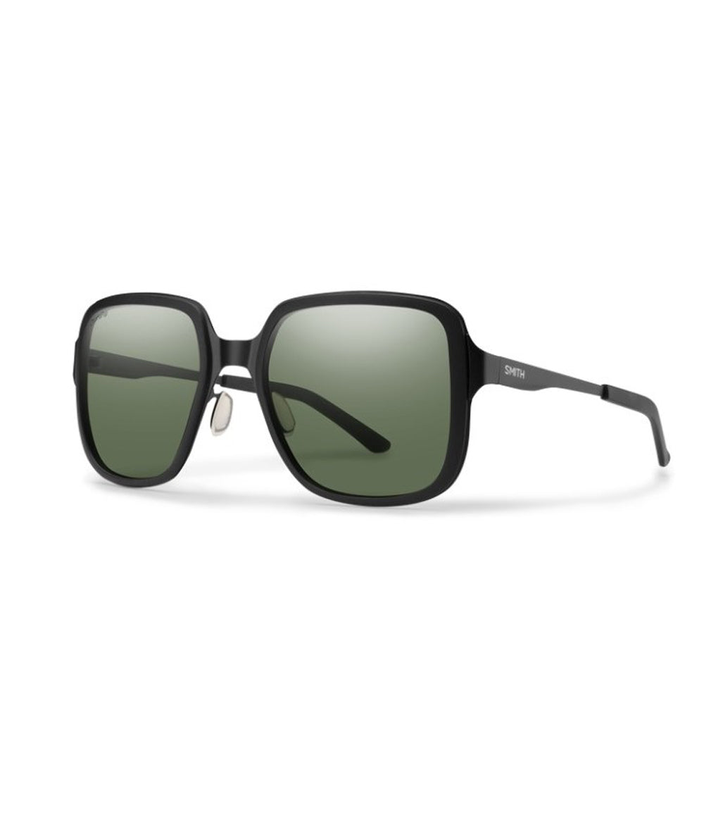 Smith Aveline Polarized Sunglasses Matte Black Gray Green