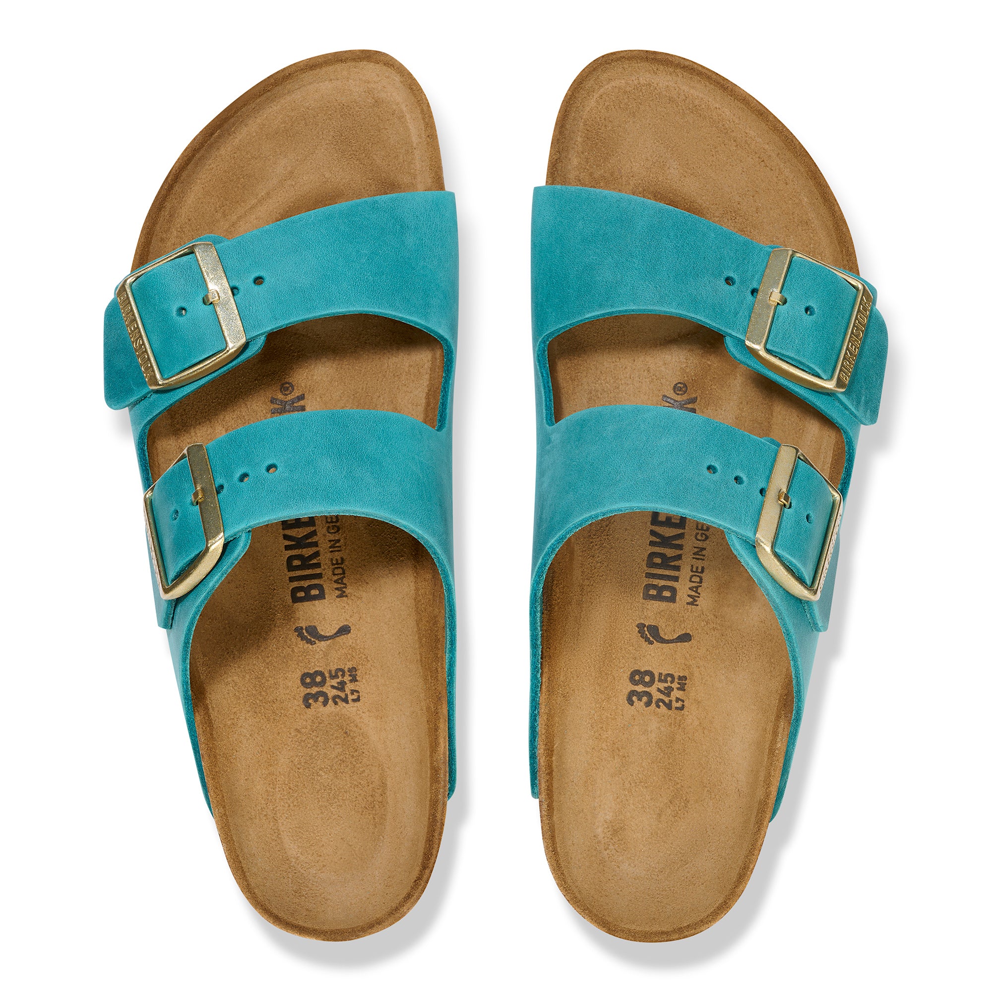 Birkenstock Arizona Womens Sandal Oiled Leather-Biscay Bay 10