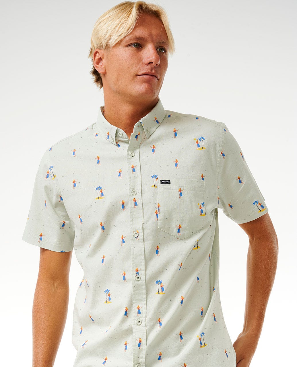 Rip Curl Hula Breach SS Shirt 0067-MINT XL