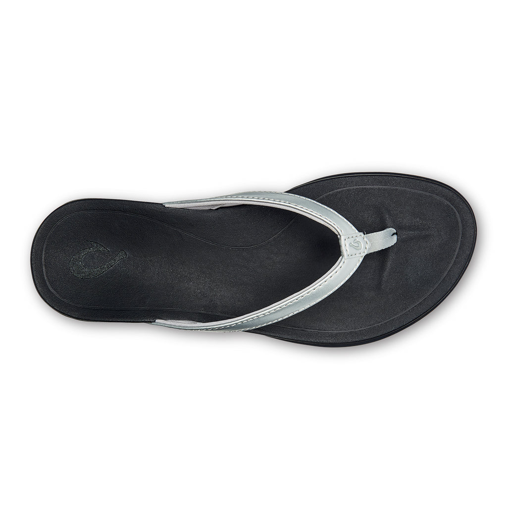 Olukai Ho Opio Womens Sandal 2K40-Silver-Black 6