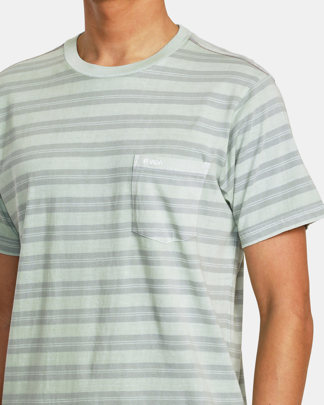 RVCA PTC Stripe SS Tee GHZ-Green Haze M