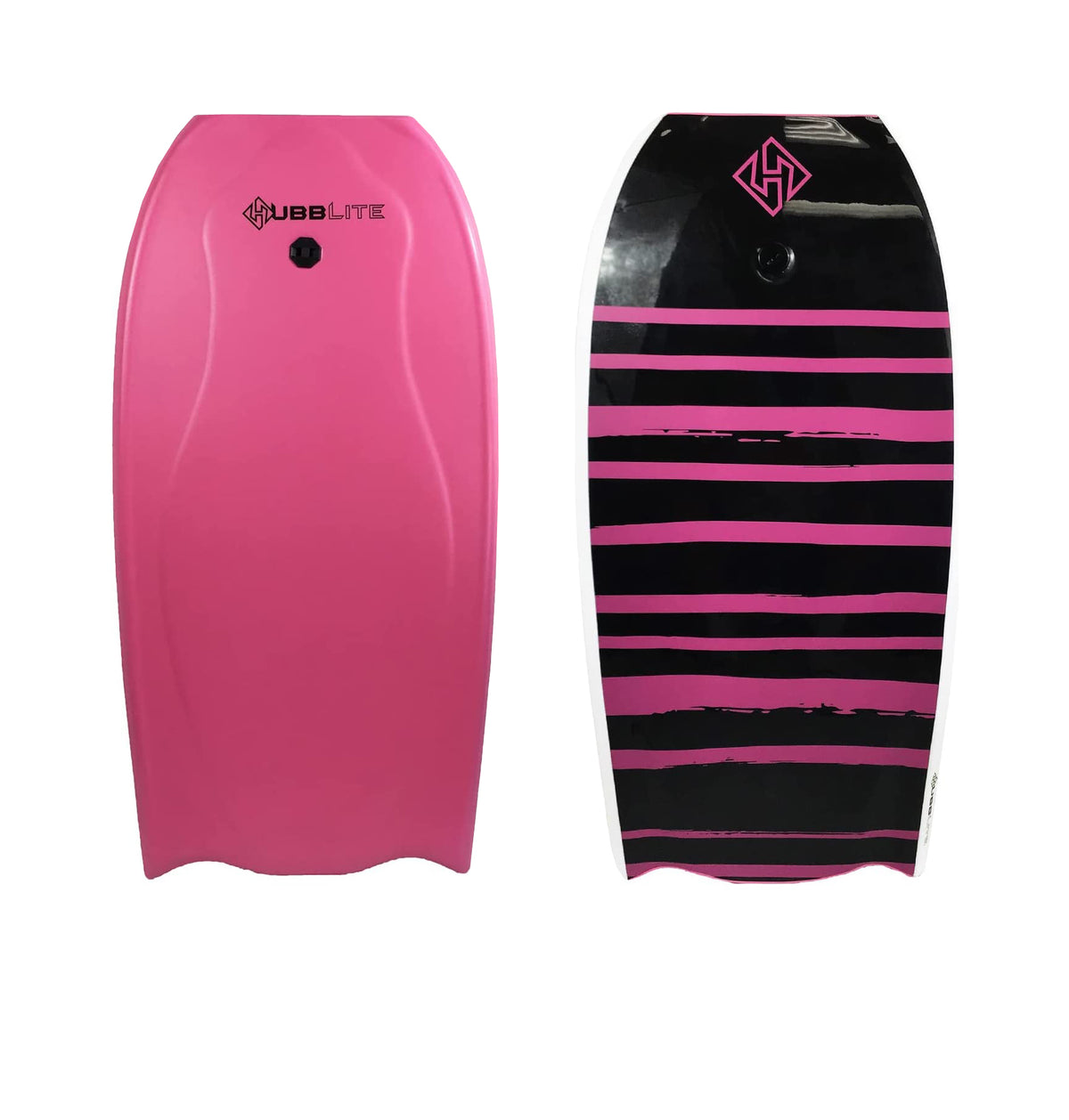 Hubboards Hubblite Bodyboard Pink-White-Black 45in