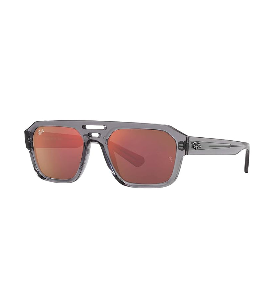 Ray-Ban Corrigan Sunglasses TransparentGrey DkVioletMirrorRed