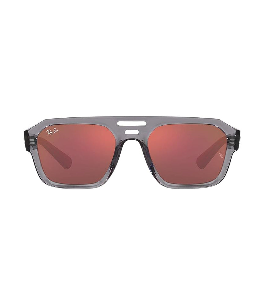 Ray-Ban Corrigan Sunglasses TransparentGrey DkVioletMirrorRed