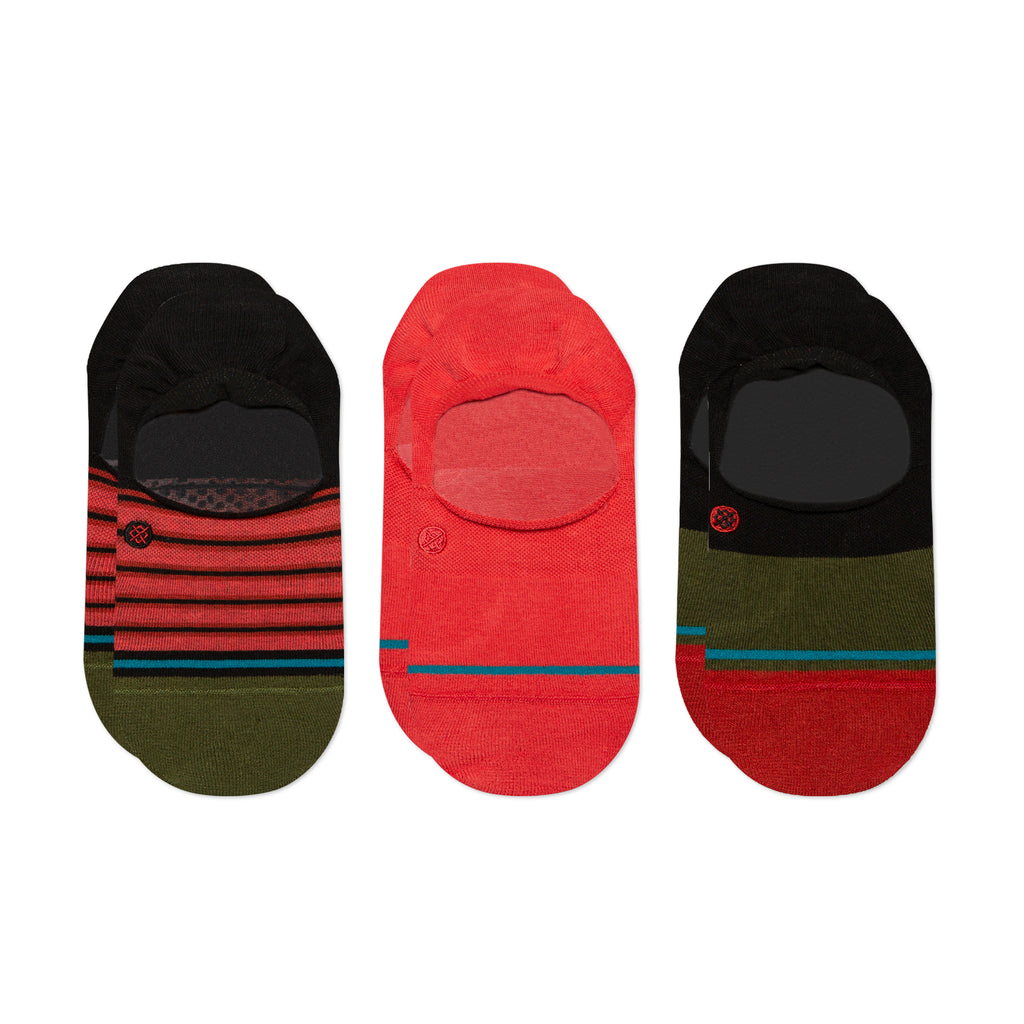 Stance Red Fade 3 Pack Socks RDF M