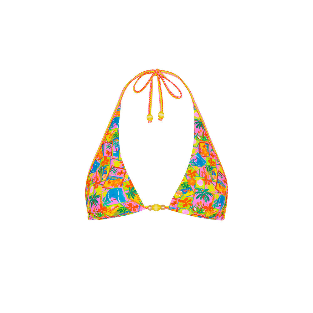 Kulani Kini Bind Tie Halter Bikini Top SunshineSnaps S