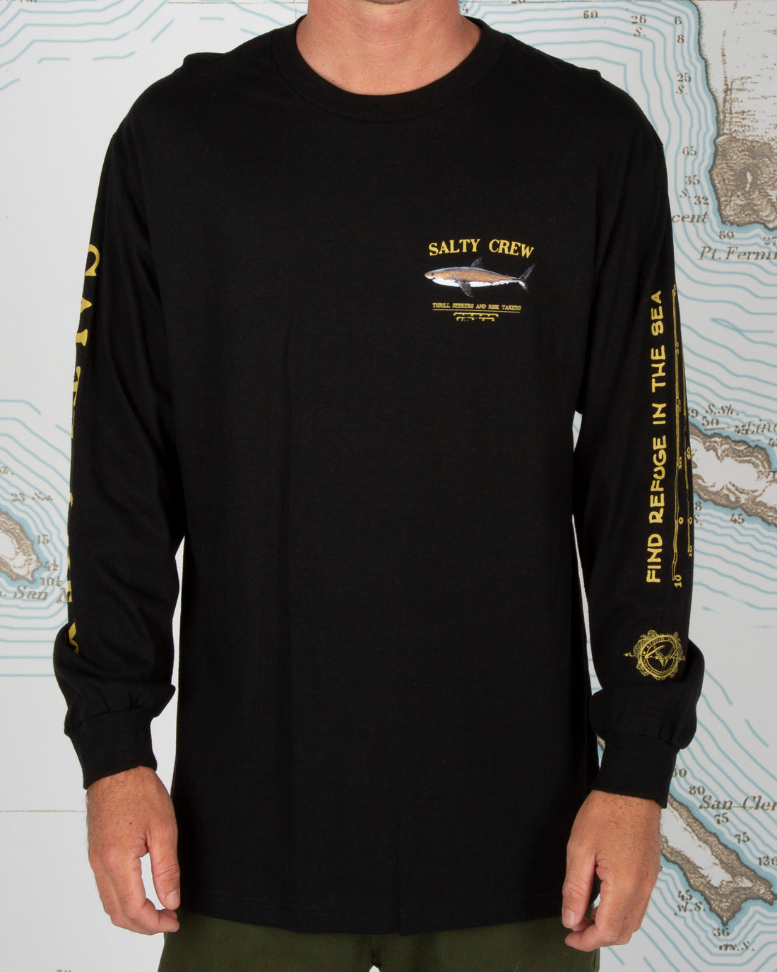 Salty Crew Bruce L/S Tee Black M