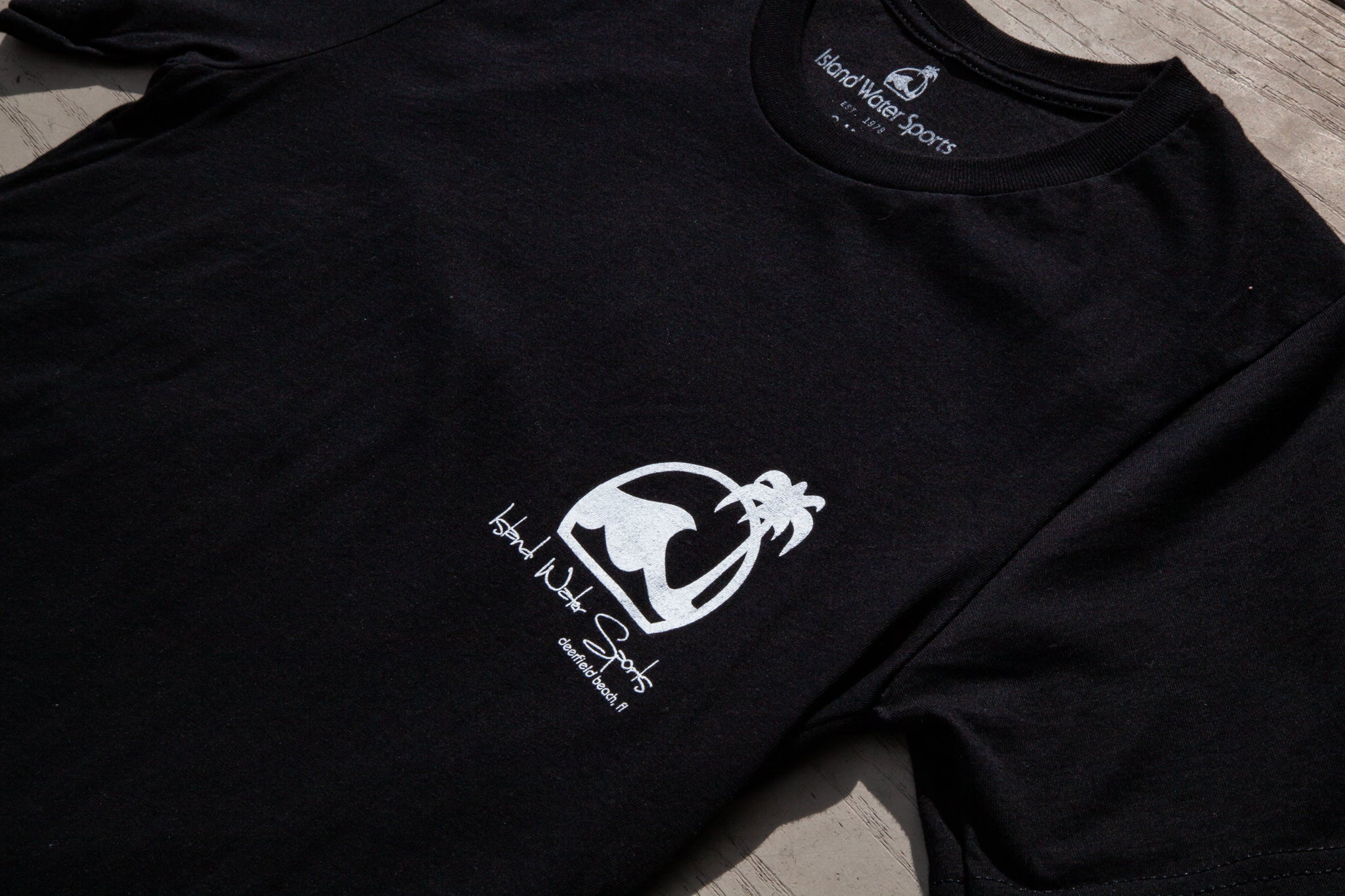 Island Water Sports Script Logo DFB S/S Tee Black/White S