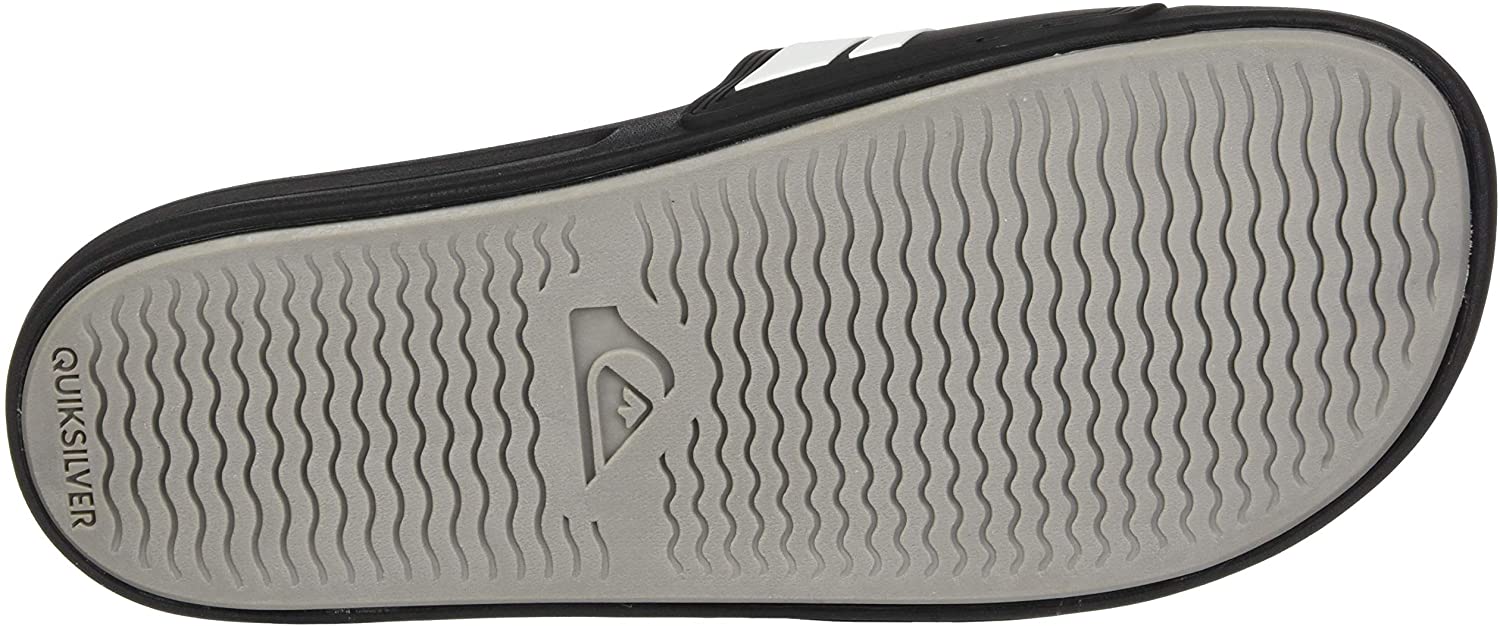 Quiksilver Rivi Slide Mens Sandal XKKW-Black-Black-White 6