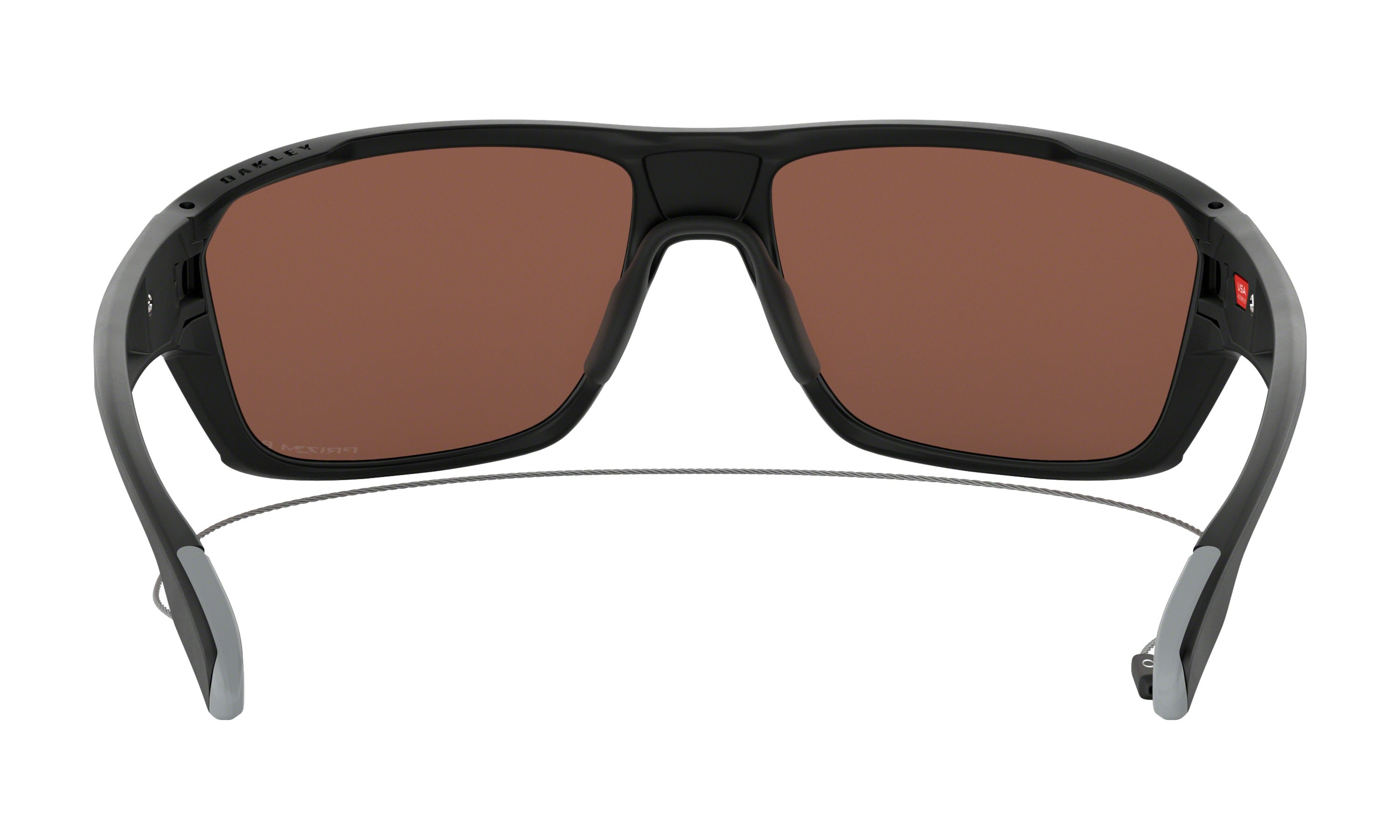 Oakley Split Shot Polarized Sunglasses Matte Black Prizm Deep Water Square
