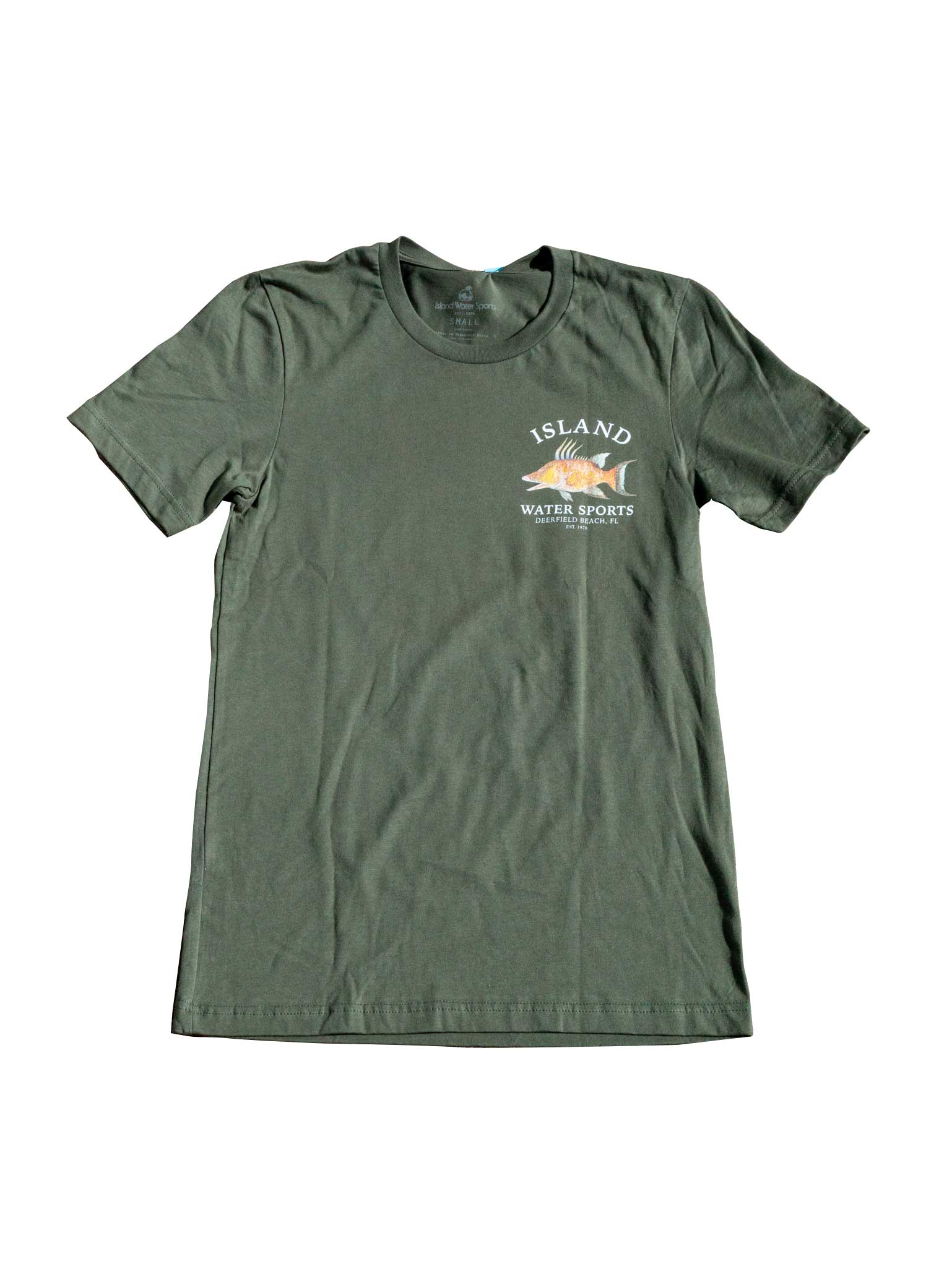 Island Water Sports Hogfish SS Tee MilitaryGreen S