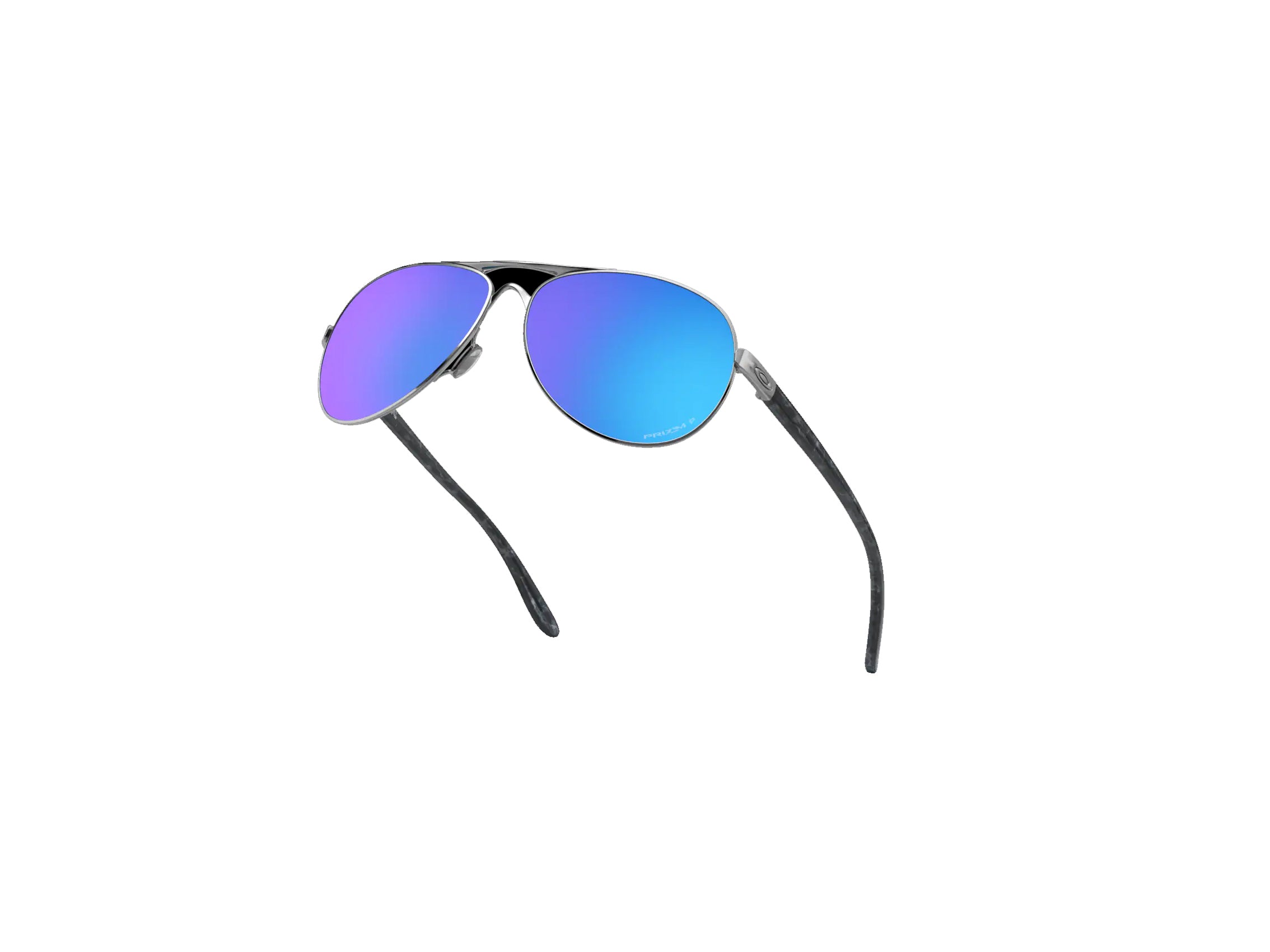 Oakley Feedback Polarized Sunglasses Polished Chrome Prizm Sapphire Aviator