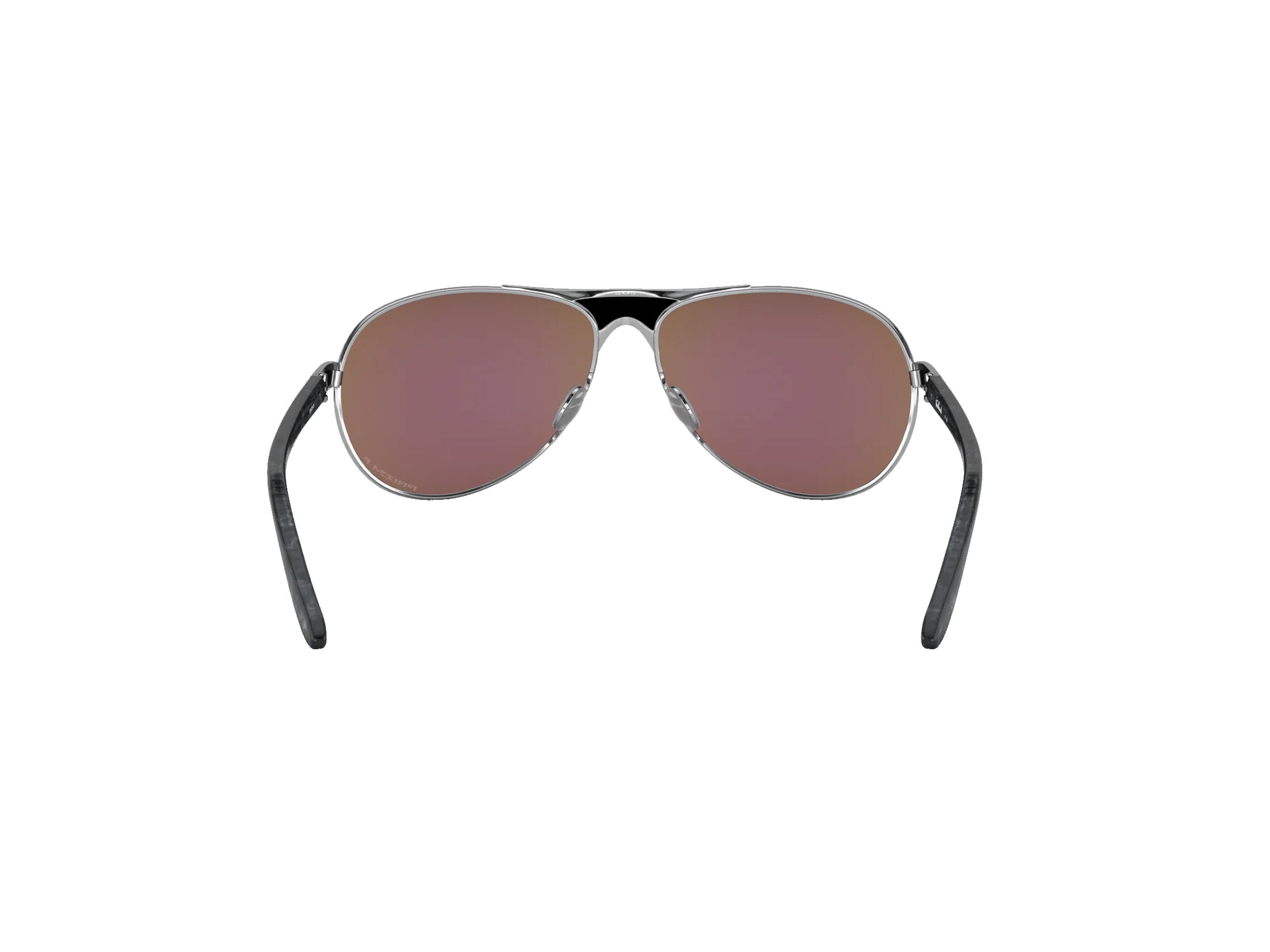 Oakley Feedback Polarized Sunglasses Polished Chrome Prizm Sapphire Aviator