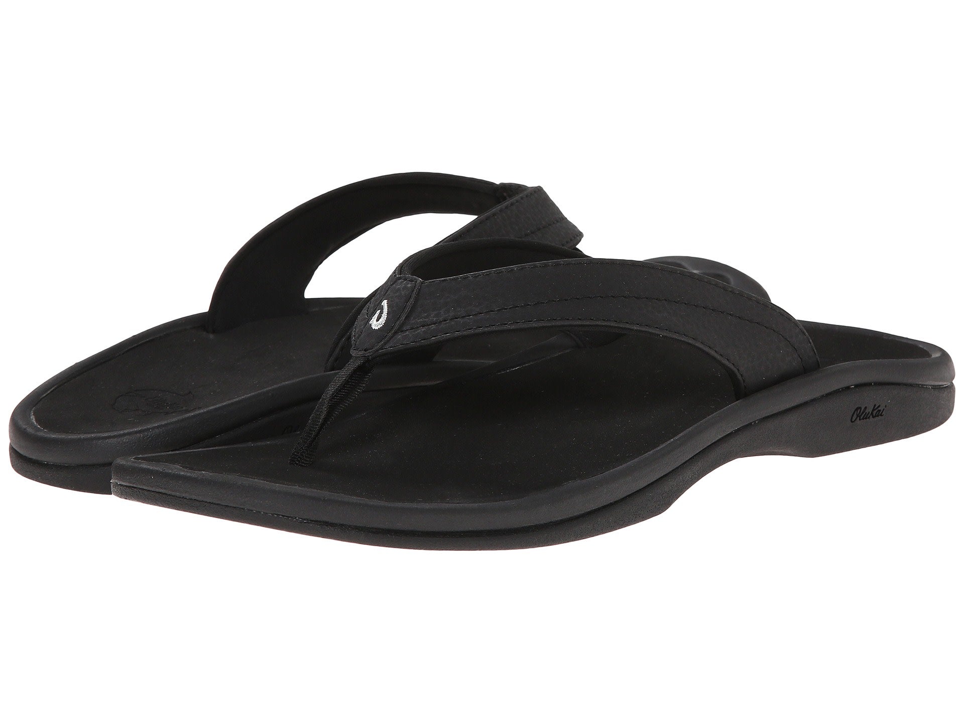 Olukai Ohana Womens Sandal 4040-Black-Black 10