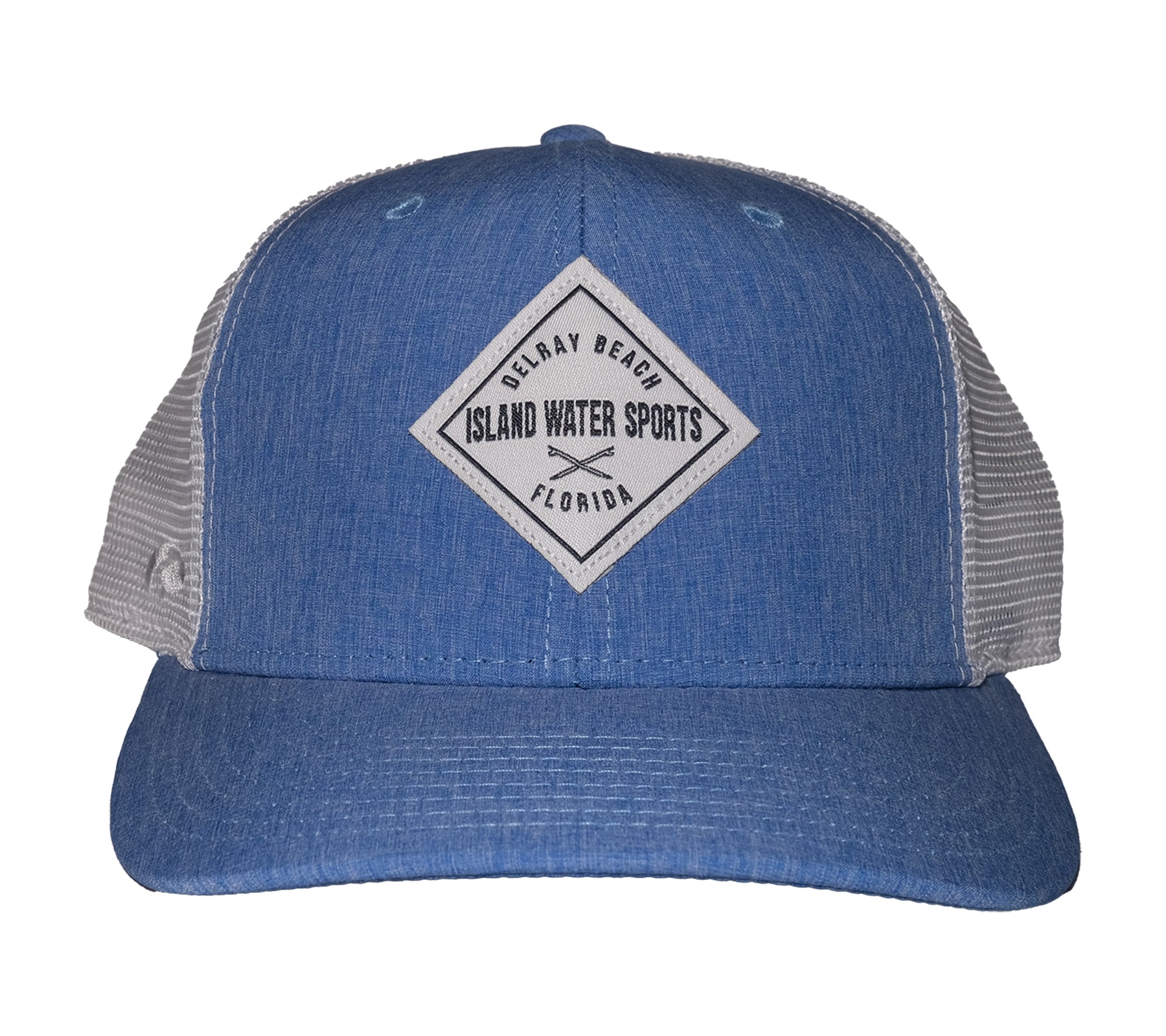 Island Water Sports Delray Beach Baseball Hat Cross Board RoyalHeather