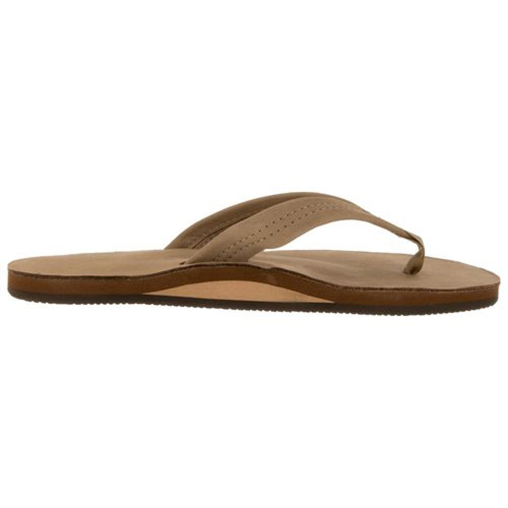 Rainbow Single Layer Leather Womens Sandal Sierra Brown L