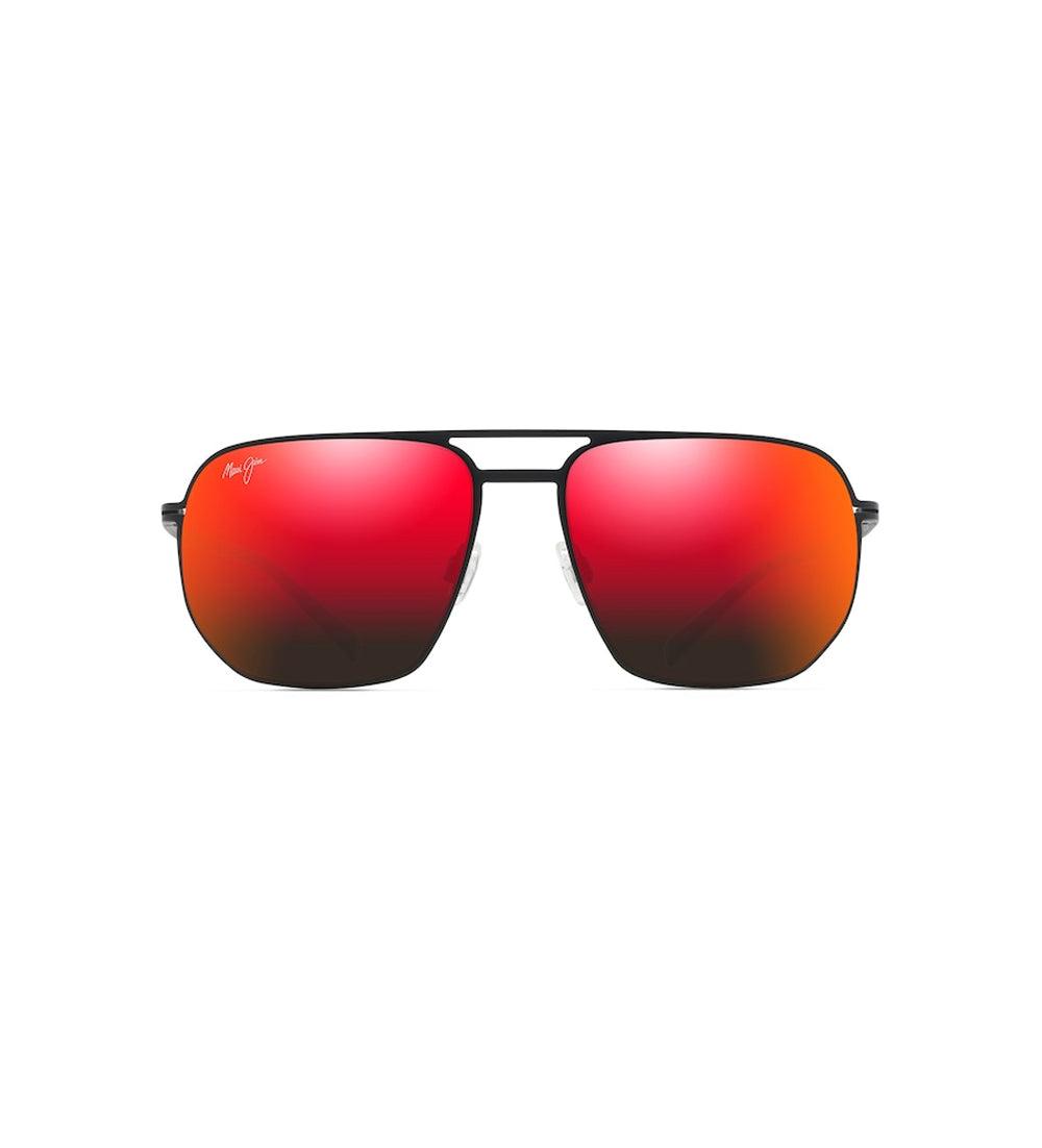 Maui Jim Shark's Cove Polarized Sunglasses MatteBlack HawaiiLava