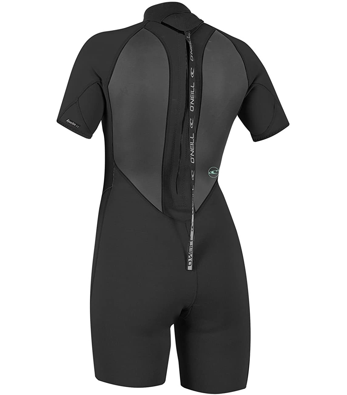 O Neill Reactor-2 2mm Back Zip SS Womens Springsuit A00-Black-Black 6