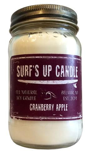 Surf's Up Mason Jar Candle Cranberry Apple 8oz