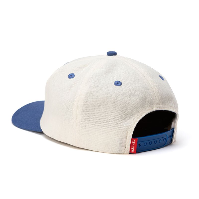 Seager Uncle Bill Hemp Snapback Hat Cream/Blue OS