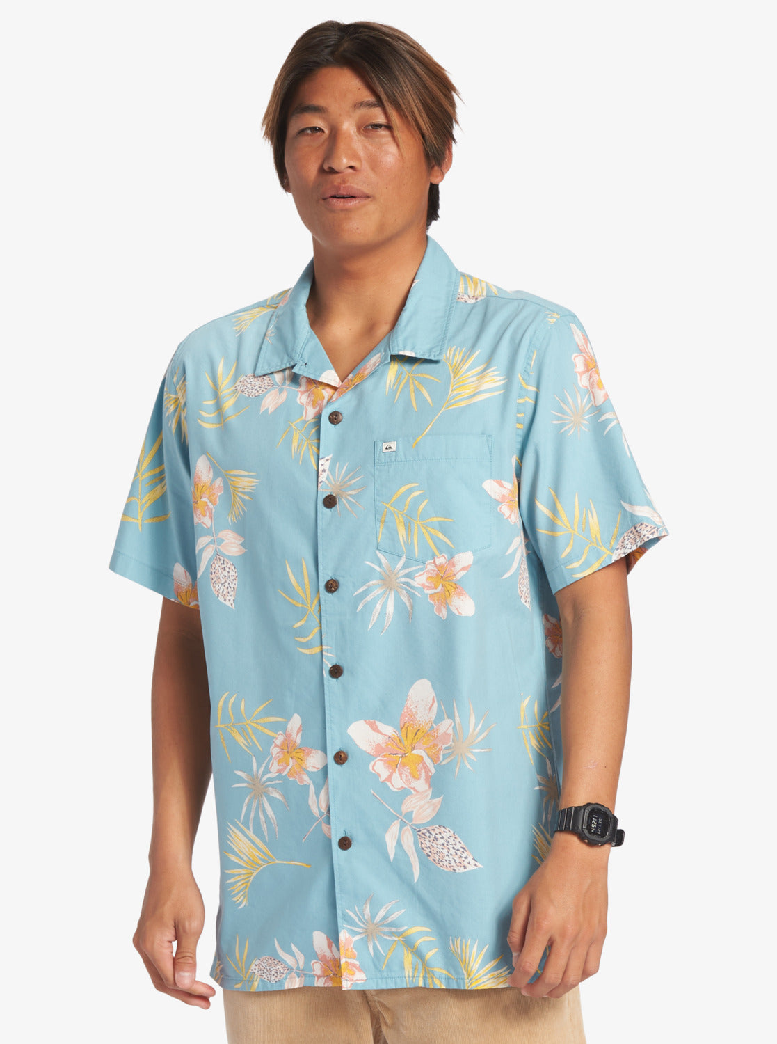 Quiksilver Tropical Floral SS Woven BJG9 M