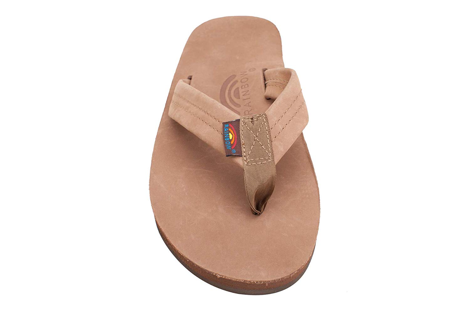 Rainbow Double Layer Leather Mens Sandal Sierra Brown M