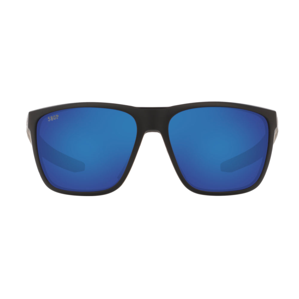 Costa Del Mar Ferg Polarized Sunglasses MatteBlack BlueMirror 580P