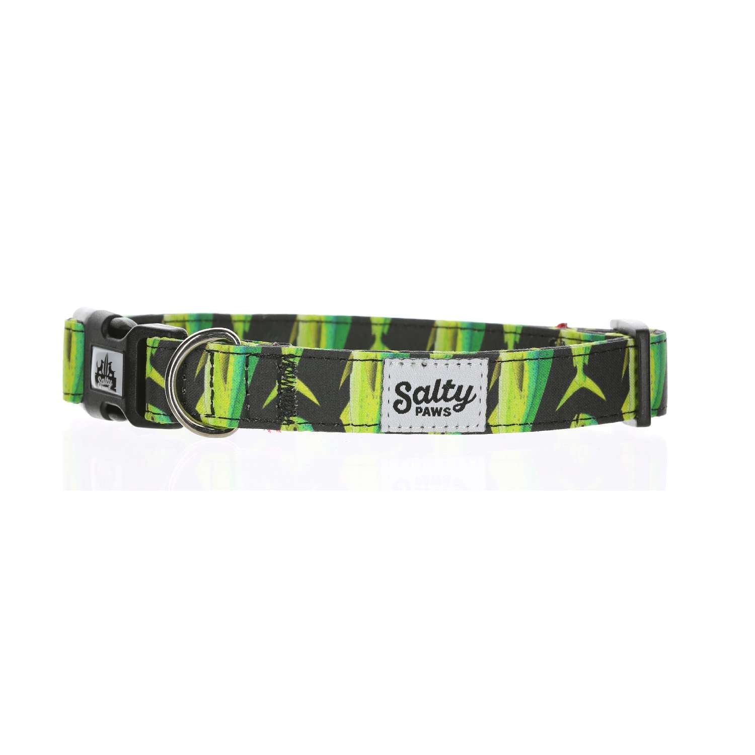 Salty Paws Surfing Dog Collar | Designs for Beach Dogs,  Floral, Fishing, Surfing, Hawaiian,  Black Mahi M