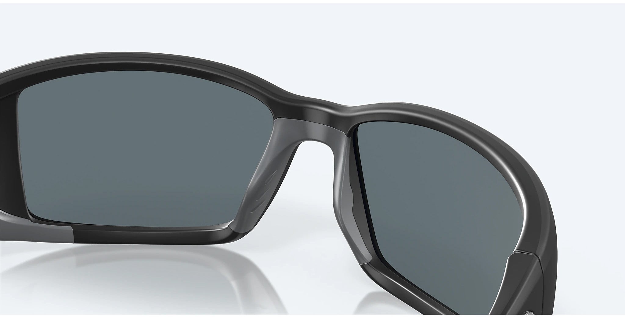 Costa Del Mar Blackfin Polarized Sunglasses MatteBlack BlueMirror580p Sport