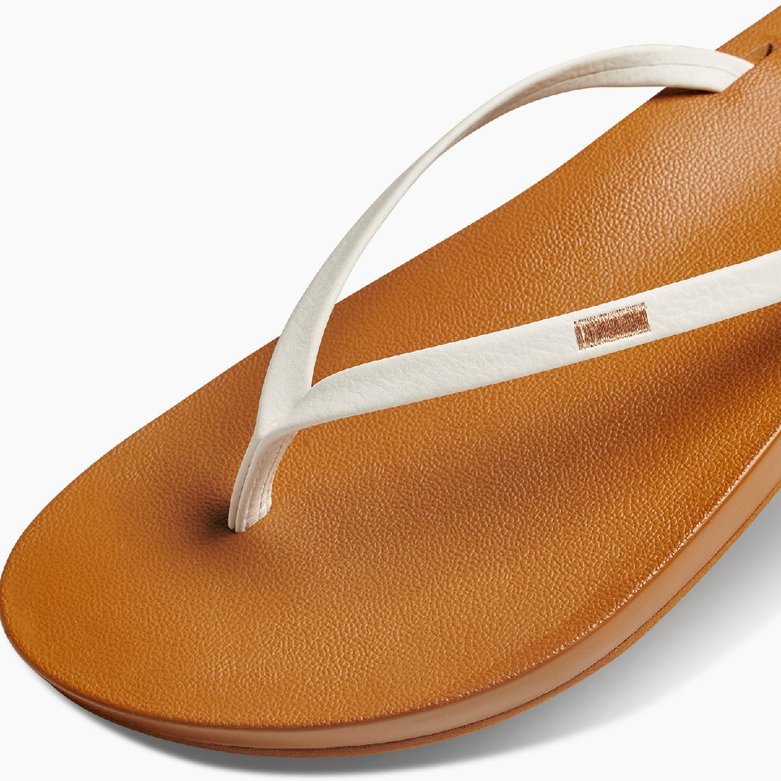 Reef Cushion Slim Womens Sandal White-Tan 11
