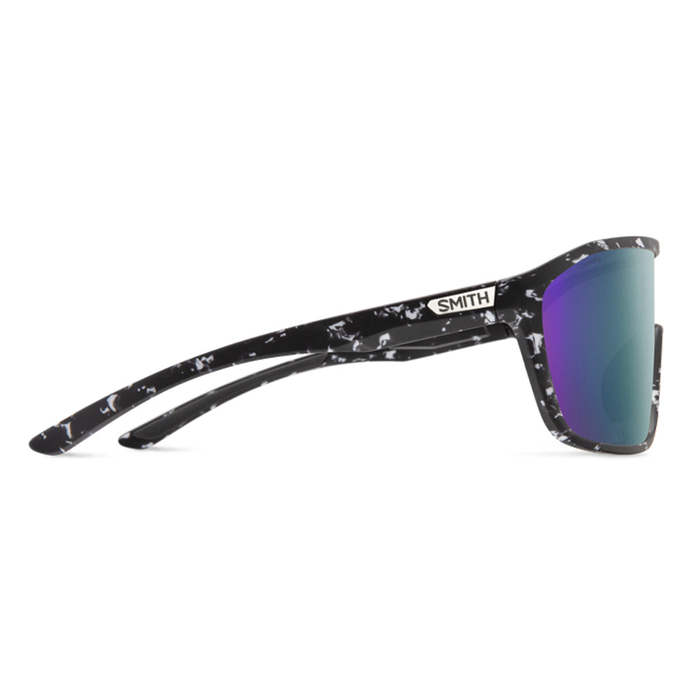 Smith Boomtown Polarized Sunglasses MatteBlackMarble VioletMirror