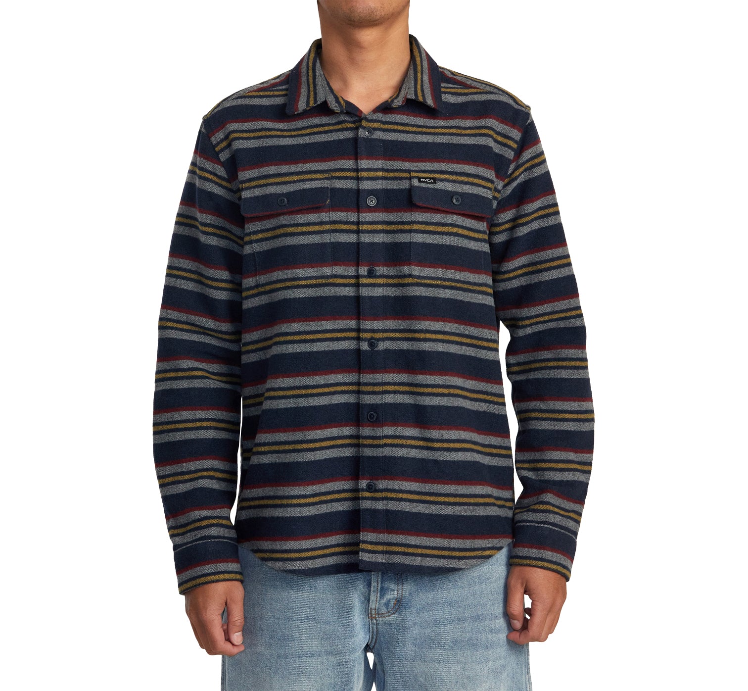 RVCA Blanket LS Woven NVY XXL