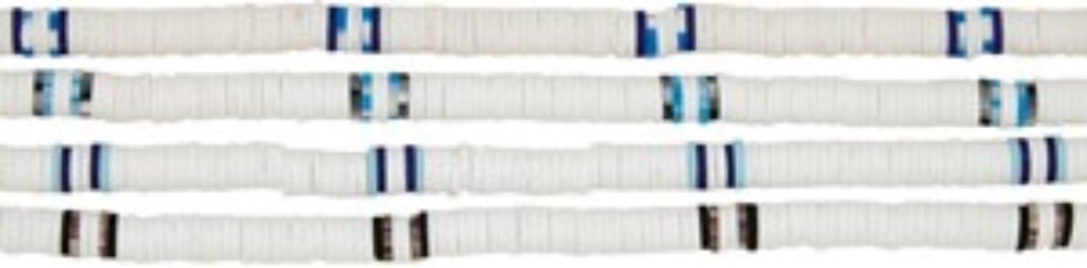 Cruz Speckled White Filmo Bead Necklace