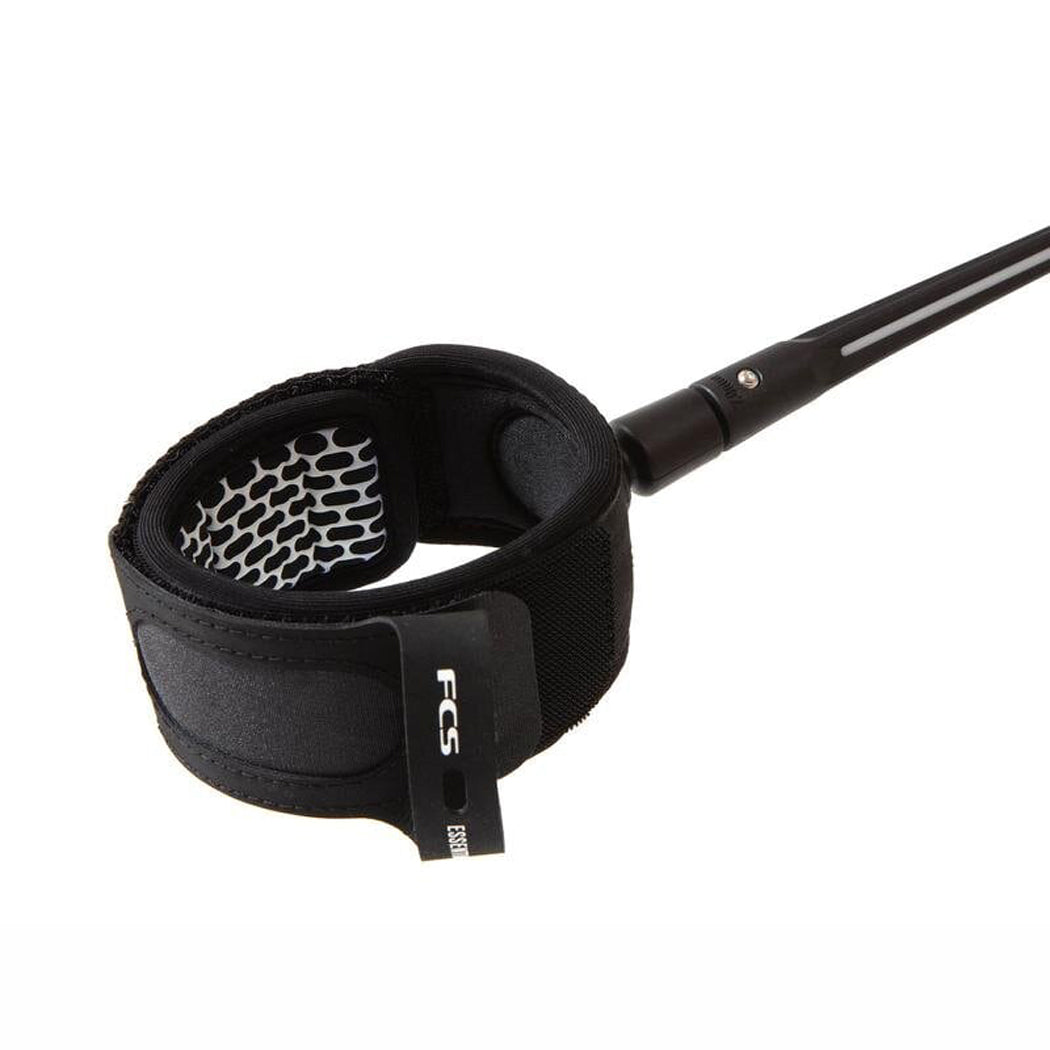 FCS Essential Comp Leash White-Black 5ft0in