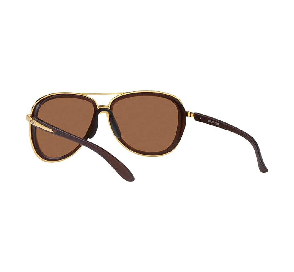 Oakley Split Time Polarized Sunglasses MatteRootbeer PrizmTungsten Aviator