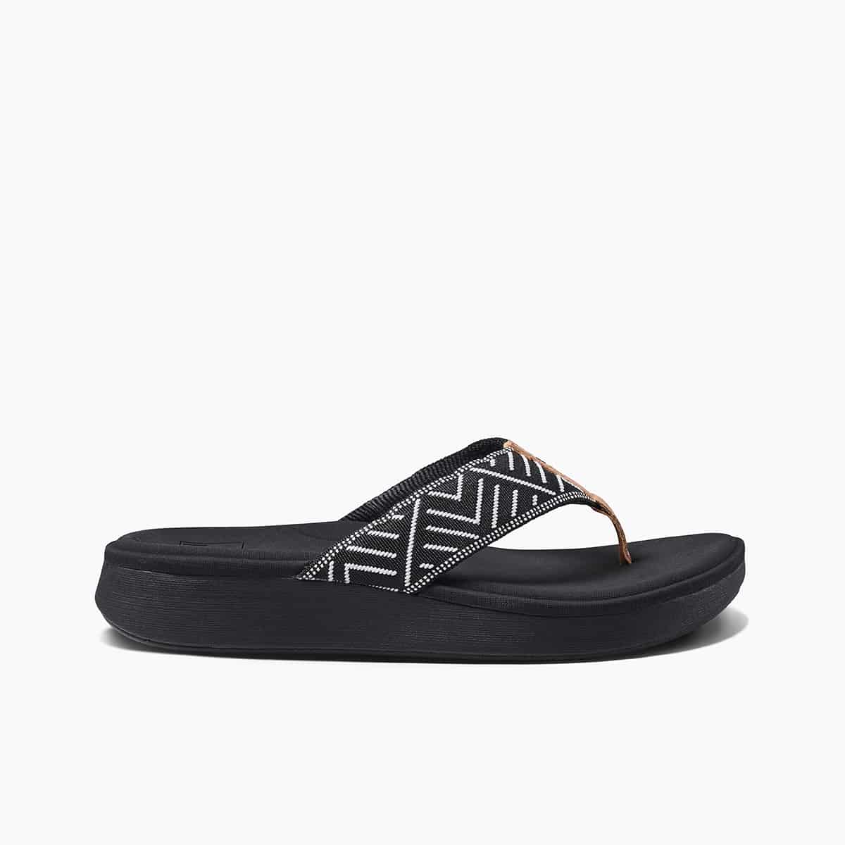 Reef Cushion Cloud TX Womens Sandal Black Geo 6