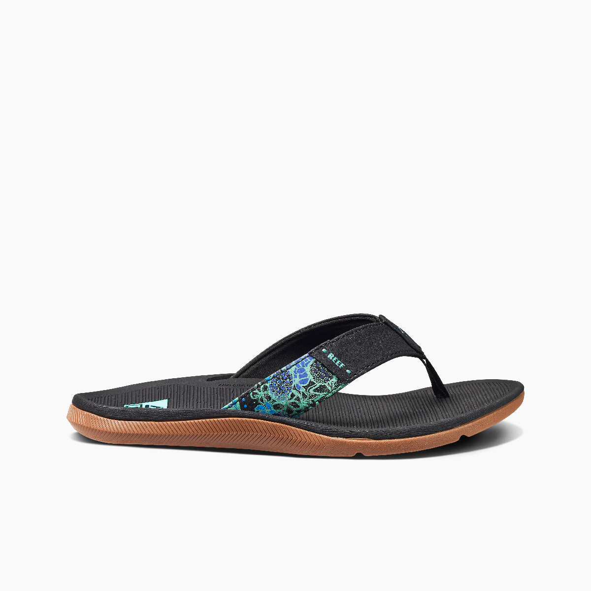 Reef Santa Ana Womens Sandal Black Multi 6