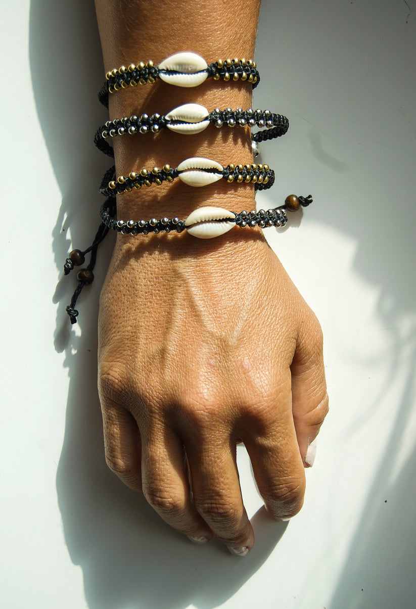 Odyssey Importing Cowrie Anklet Black OS