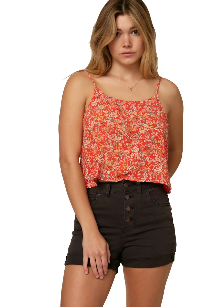 Oneill Emile Womens Crop Top  RED S