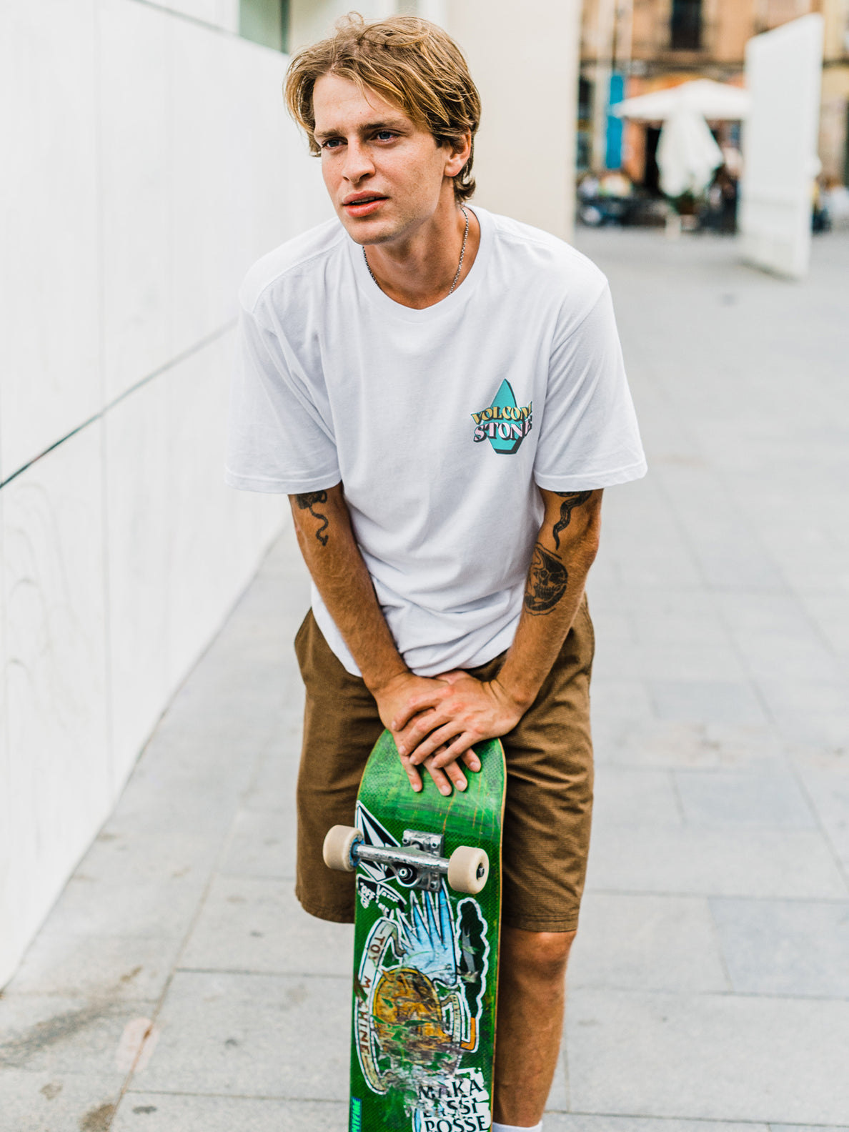 VOLCOM STRIPT SST WHT L