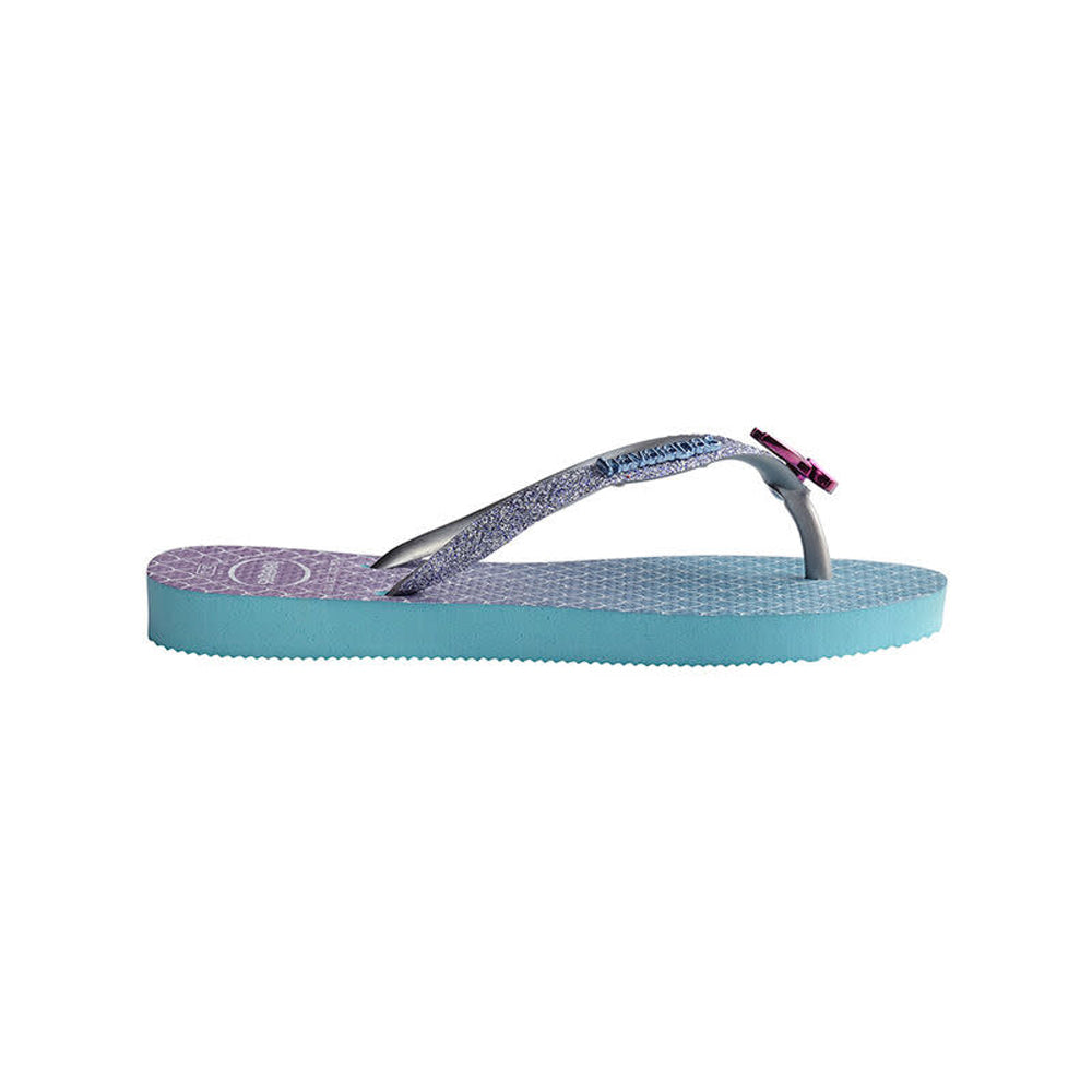 Havaianas Kids Slim Glitter Girls Sandal 0031-Blue 10 C