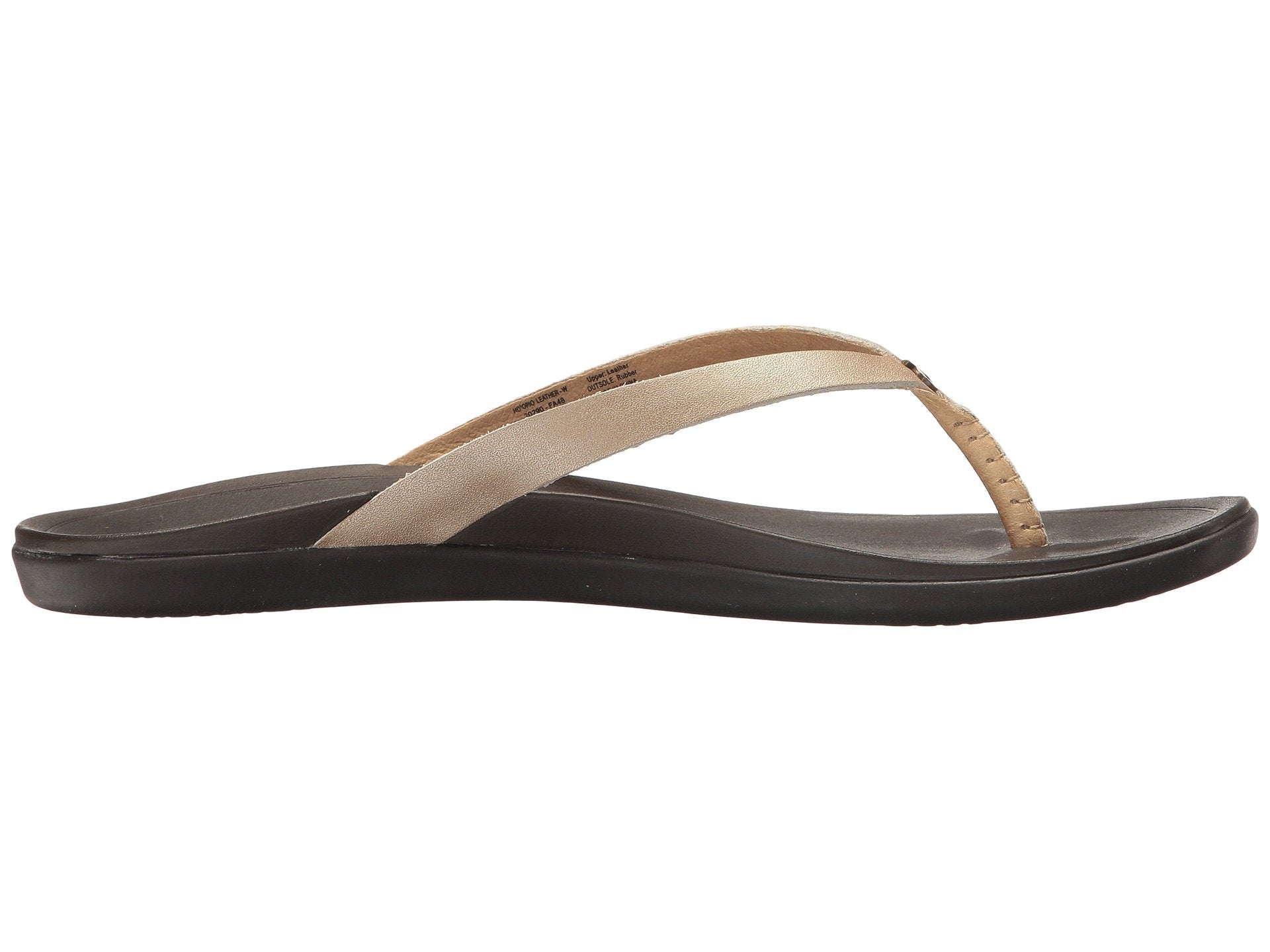 Olukai Ho Opio Leather Womens Sandal FA48-Bubbly-Dark Java 10