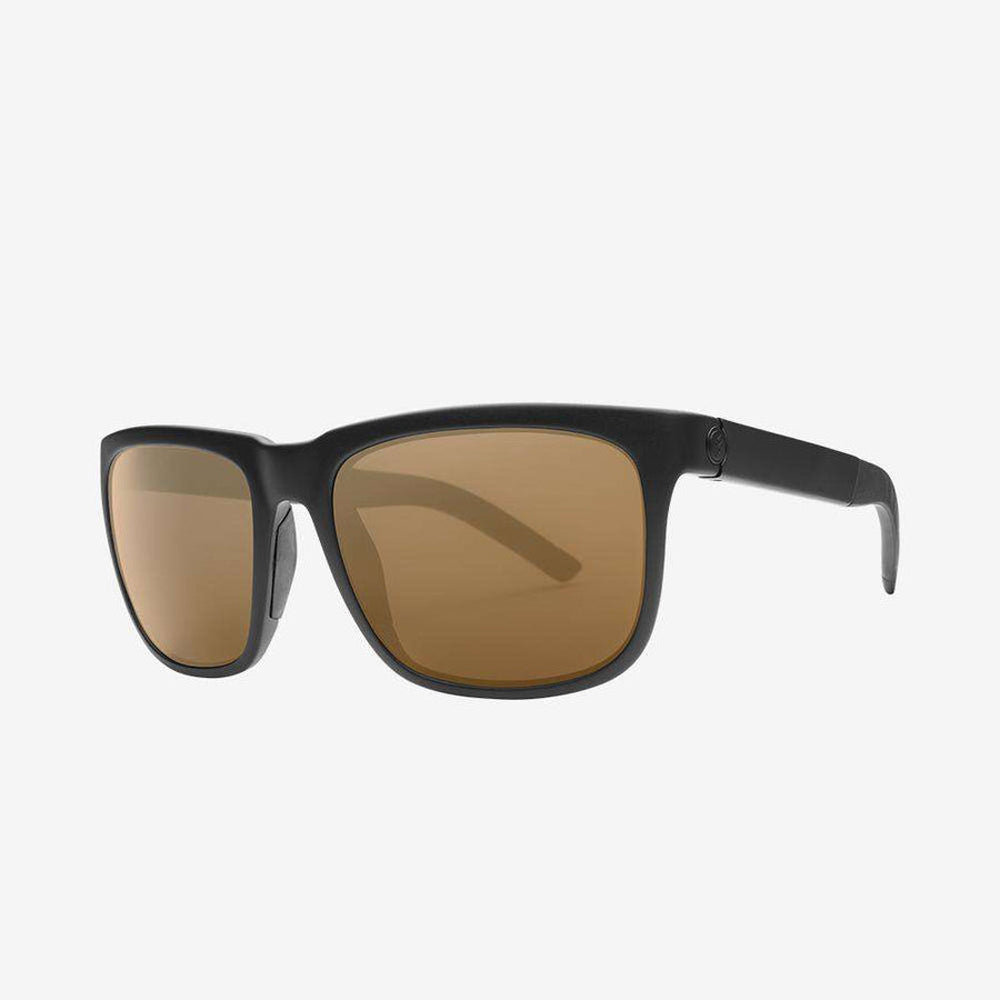 Electric Knoxville Sport Polarized Sunglasses Matte Black Ohm+Bronze Square